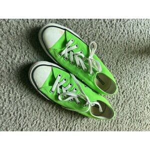 Converse All Star Low Top Neon Green Men’s 6 Women’s 8 Sneakers